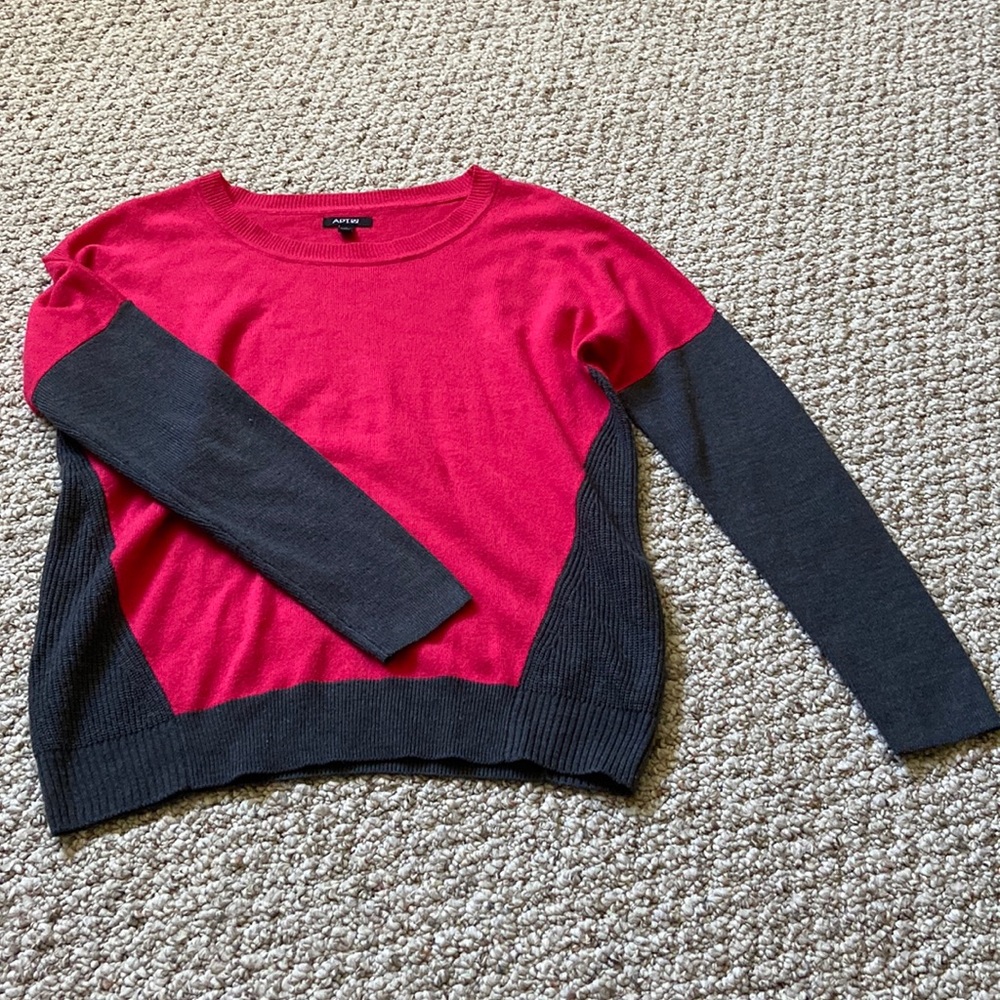 Apt 9 red and gray sweater size S